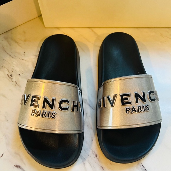 Two Pairs Givenchy Rubber Slides US Size 5 - Picture 10 of 14